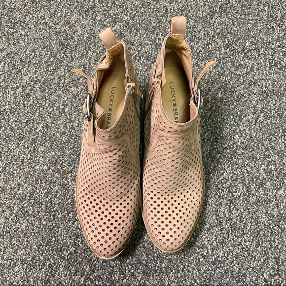 LUCKY BRAND Tan Perforated Booties (6.5) - Picture 3 of 3